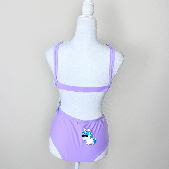 NWT iHeartRaves Purple Flip Sequin Pretty Pixie Triangle Top & Bottoms Rave Set - Picture 4 of 15